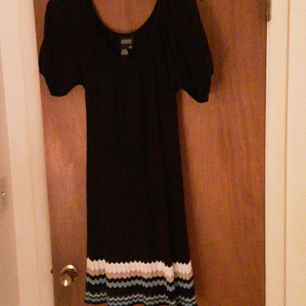 Adrienna Papell navy blue dress